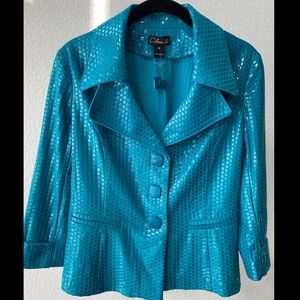shiny tile blazer jacket